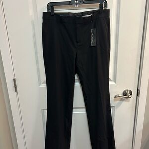 BNWT Banana Republic Black Logan Mid Rise Straight Trousers Wool Women’s Size 8